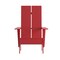 Merrick Lane Piedmont Modern 2 Slat Back All-Weather Poly Resin Wood Adirondack Chair